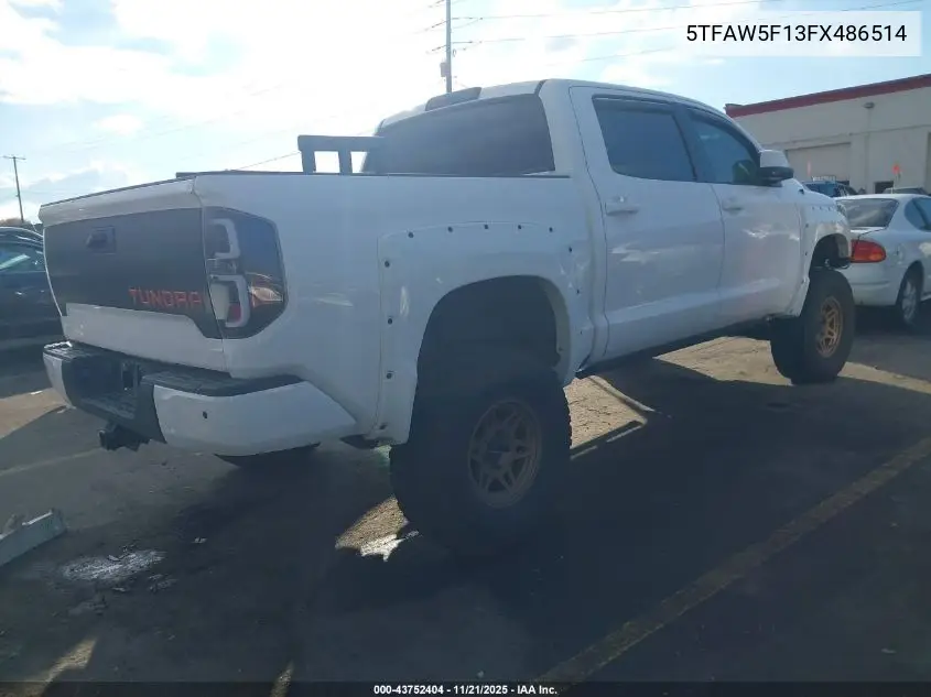 5TFAW5F13FX486514 2015 Toyota Tundra Platinum 5.7L V8