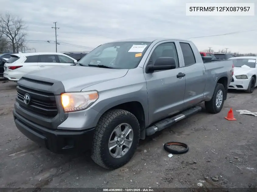 5TFRM5F12FX087957 2015 Toyota Tundra Sr 4.6L V8