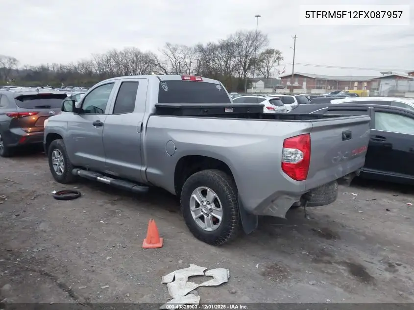 5TFRM5F12FX087957 2015 Toyota Tundra Sr 4.6L V8