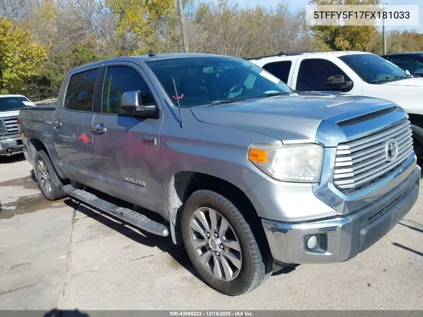5TFFY5F17FX181033 2015 Toyota Tundra Limited 5.7L V8