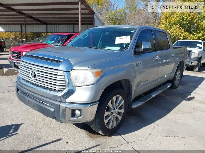 5TFFY5F17FX181033 2015 Toyota Tundra Limited 5.7L V8