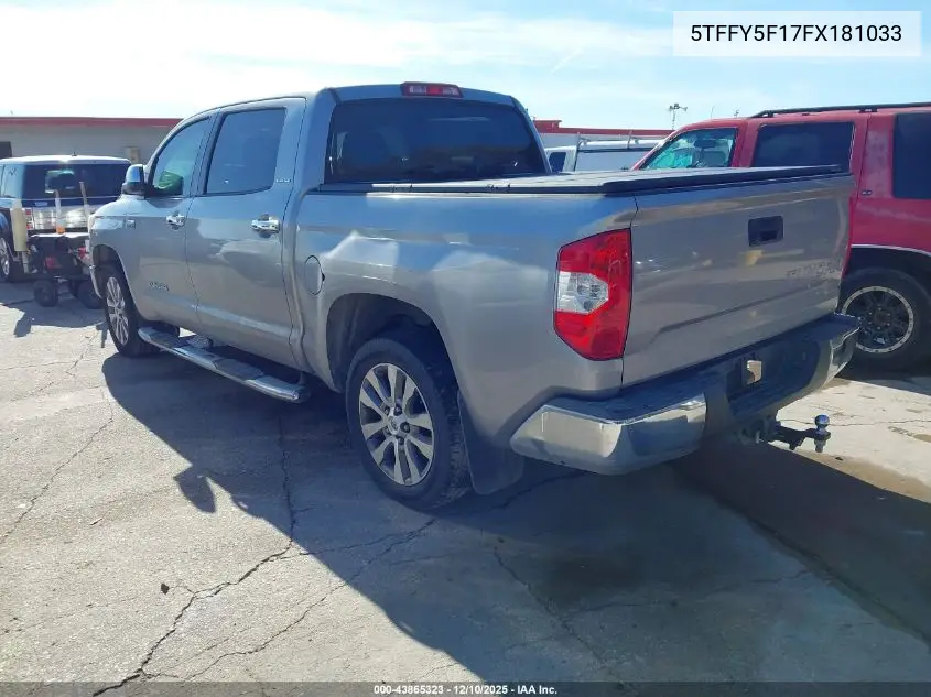 5TFFY5F17FX181033 2015 Toyota Tundra Limited 5.7L V8