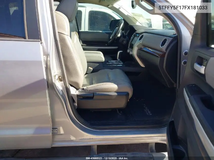 5TFFY5F17FX181033 2015 Toyota Tundra Limited 5.7L V8