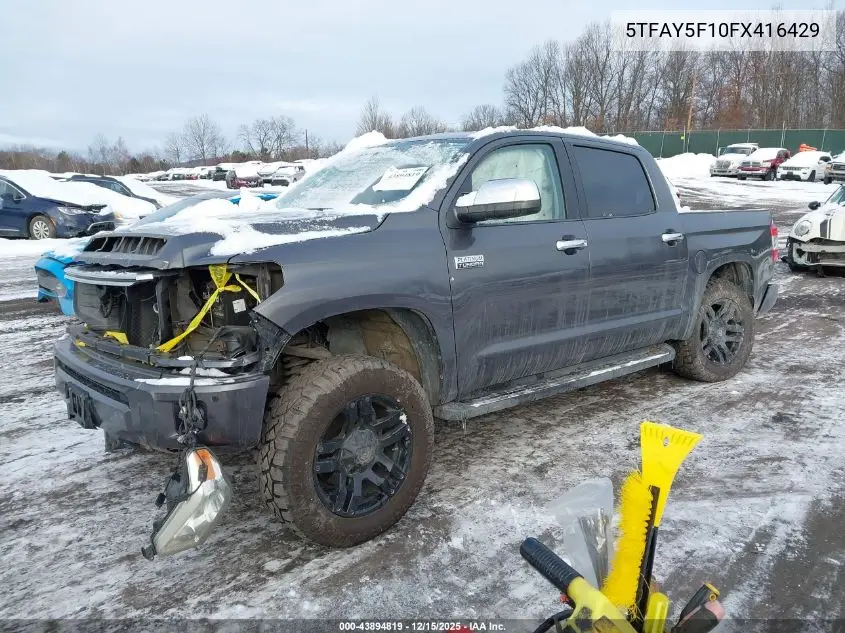 5TFAY5F10FX416429 2015 Toyota Tundra Platinum 5.7L V8