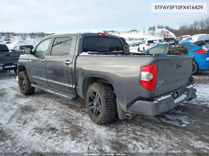 5TFAY5F10FX416429 2015 Toyota Tundra Platinum 5.7L V8