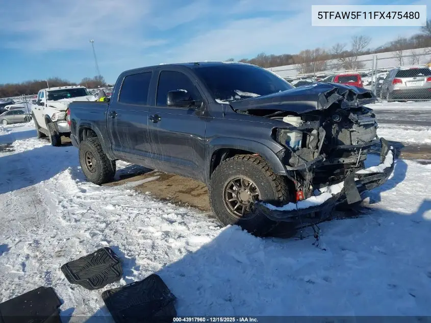 5TFAW5F11FX475480 2015 Toyota Tundra Platinum 5.7L V8