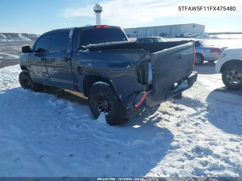 5TFAW5F11FX475480 2015 Toyota Tundra Platinum 5.7L V8