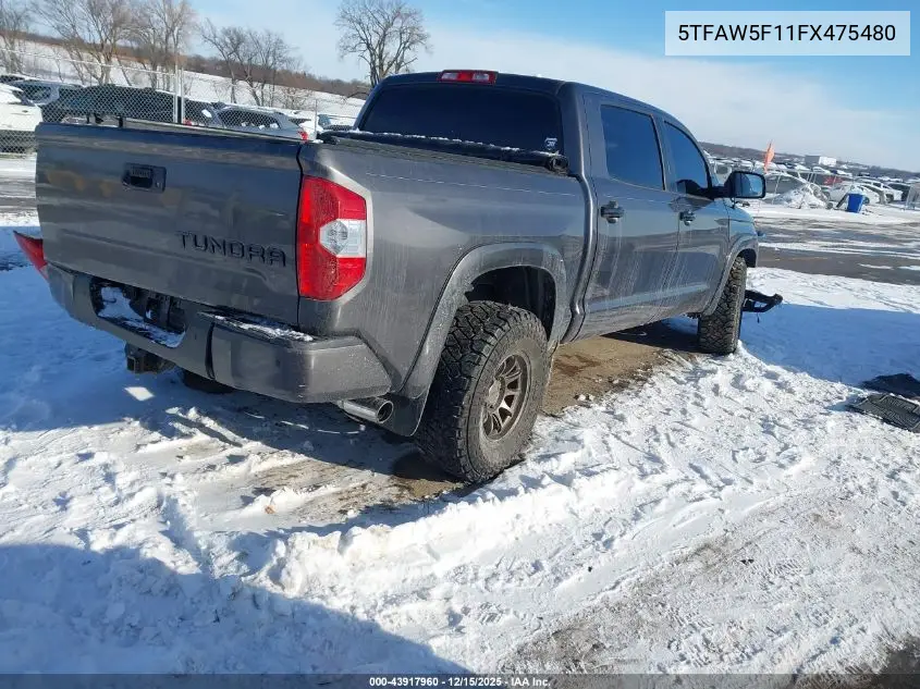 5TFAW5F11FX475480 2015 Toyota Tundra Platinum 5.7L V8
