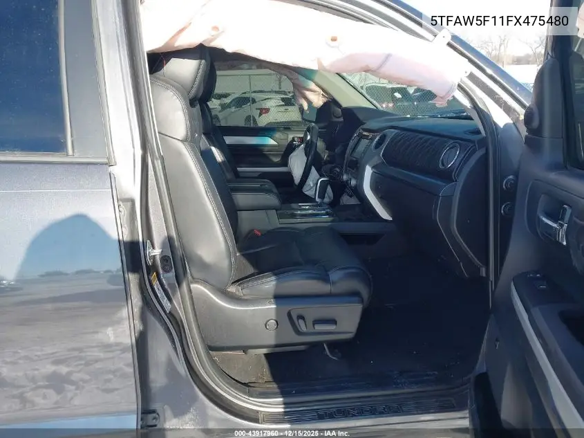 5TFAW5F11FX475480 2015 Toyota Tundra Platinum 5.7L V8