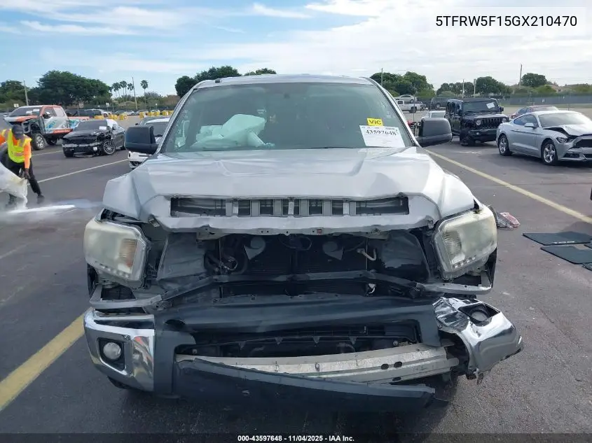5TFRW5F15GX210470 2016 Toyota Tundra Sr5 5.7L V8