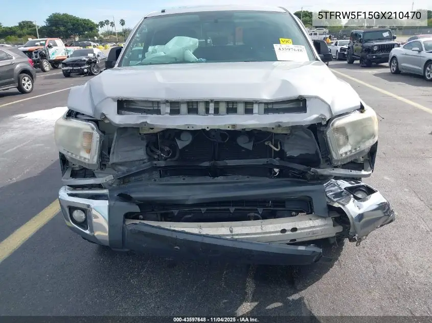 5TFRW5F15GX210470 2016 Toyota Tundra Sr5 5.7L V8