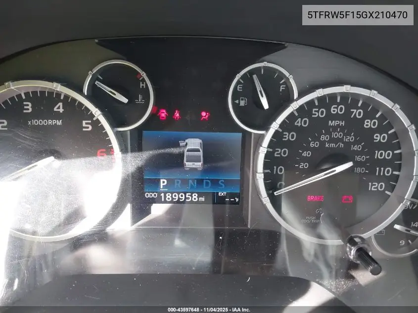 5TFRW5F15GX210470 2016 Toyota Tundra Sr5 5.7L V8
