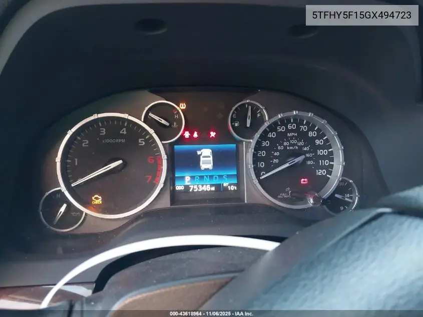 5TFHY5F15GX494723 2016 Toyota Tundra Limited 5.7L V8