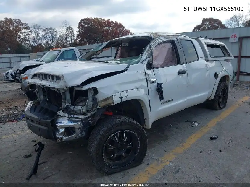 5TFUW5F11GX565100 2016 Toyota Tundra Sr5 5.7L V8