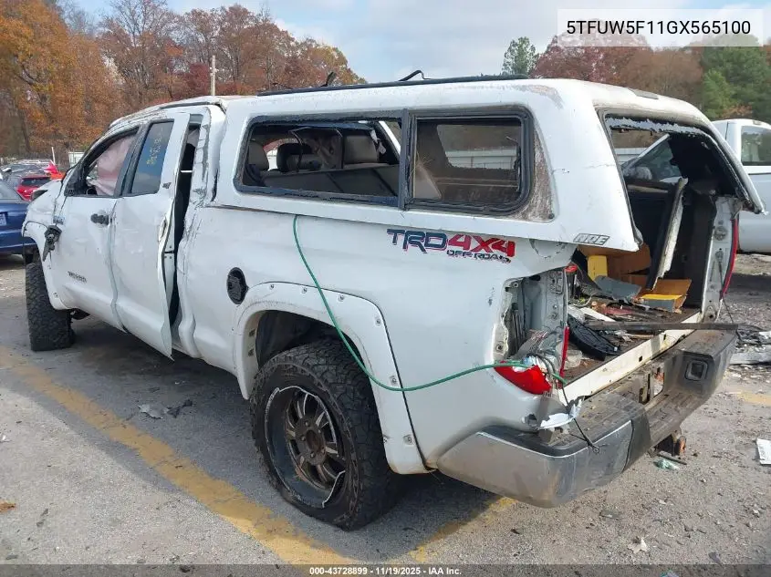 5TFUW5F11GX565100 2016 Toyota Tundra Sr5 5.7L V8
