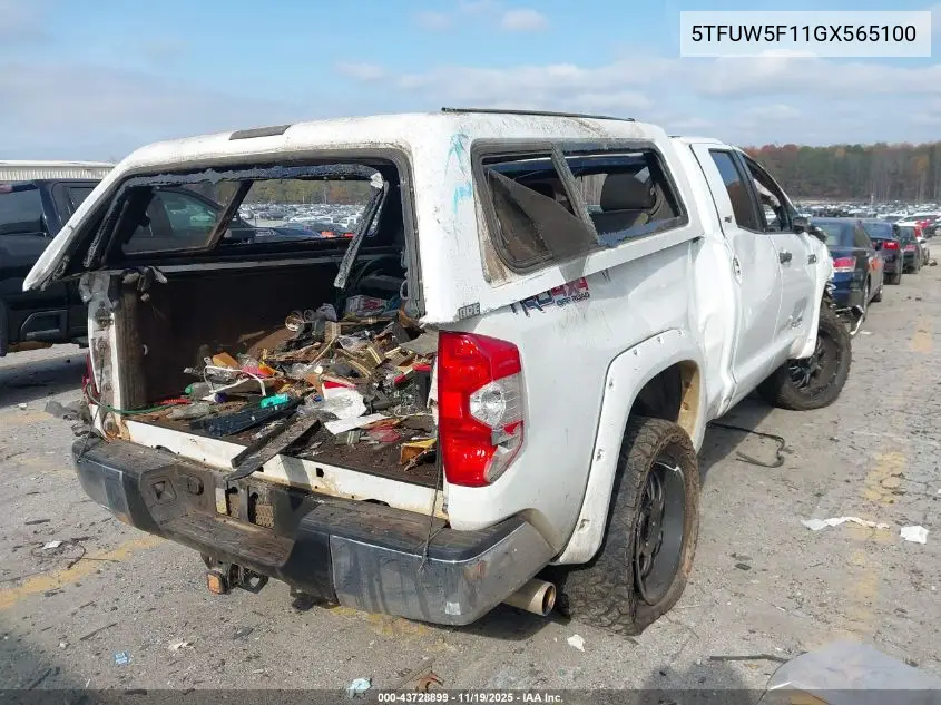 5TFUW5F11GX565100 2016 Toyota Tundra Sr5 5.7L V8