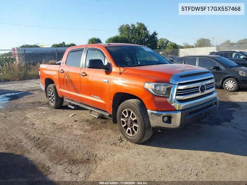 5TFDW5F17GX557468 2016 Toyota Tundra Sr5 5.7L V8