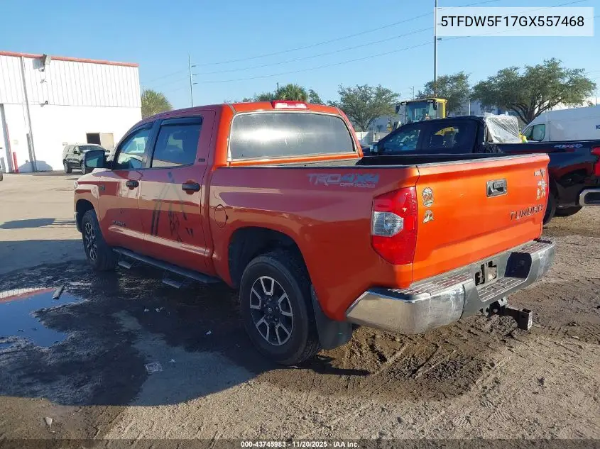 5TFDW5F17GX557468 2016 Toyota Tundra Sr5 5.7L V8