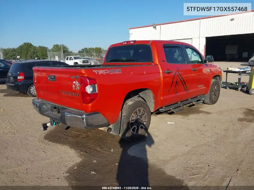 5TFDW5F17GX557468 2016 Toyota Tundra Sr5 5.7L V8
