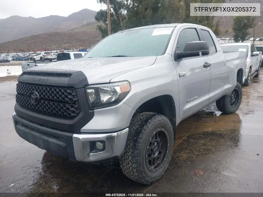 5TFRY5F1XGX205372 2016 Toyota Tundra Sr5 5.7L V8
