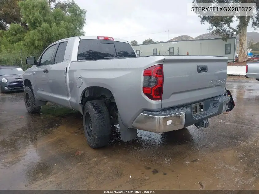 5TFRY5F1XGX205372 2016 Toyota Tundra Sr5 5.7L V8