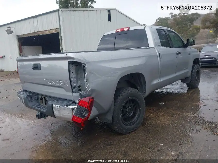 5TFRY5F1XGX205372 2016 Toyota Tundra Sr5 5.7L V8