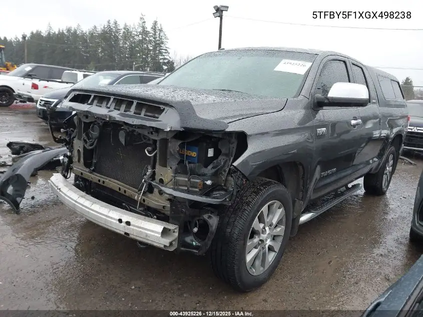 5TFBY5F1XGX498238 2016 Toyota Tundra Limited 5.7L V8