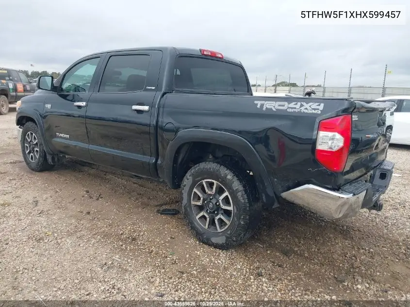 5TFHW5F1XHX599457 2017 Toyota Tundra Limited 5.7L V8