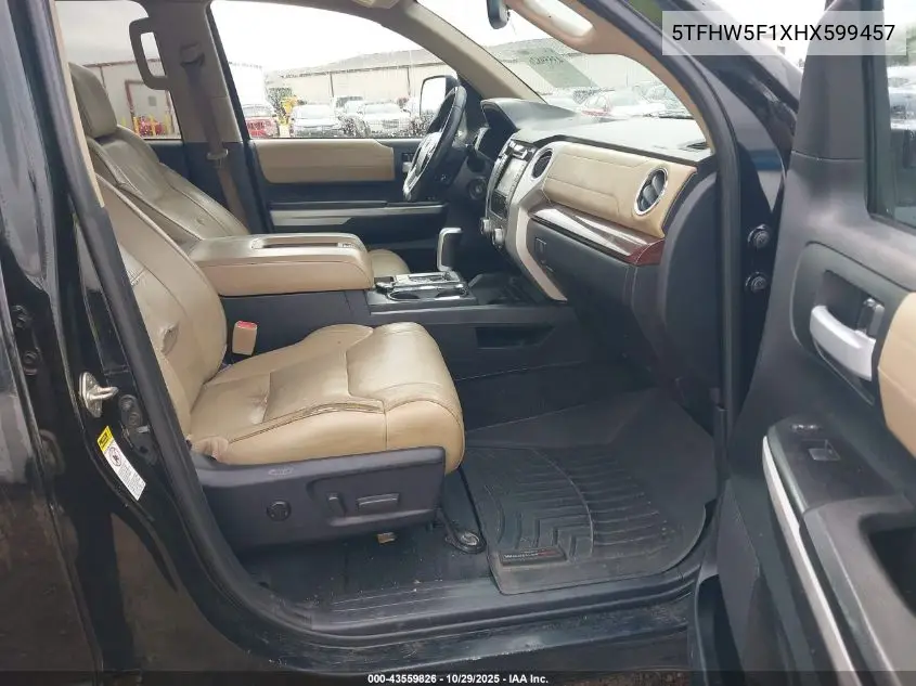 5TFHW5F1XHX599457 2017 Toyota Tundra Limited 5.7L V8