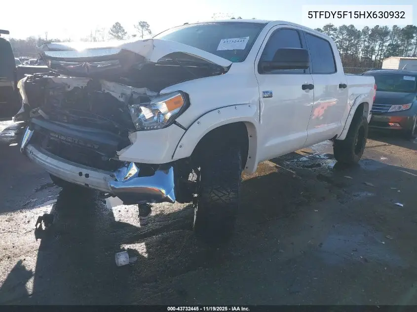 5TFDY5F15HX630932 2017 Toyota Tundra Sr5 5.7L V8
