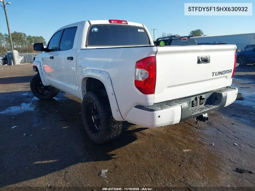 5TFDY5F15HX630932 2017 Toyota Tundra Sr5 5.7L V8