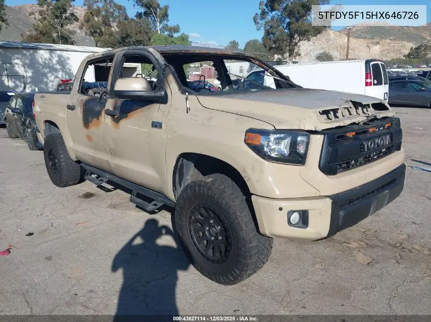 5TFDY5F15HX646726 2017 Toyota Tundra Sr5 5.7L V8