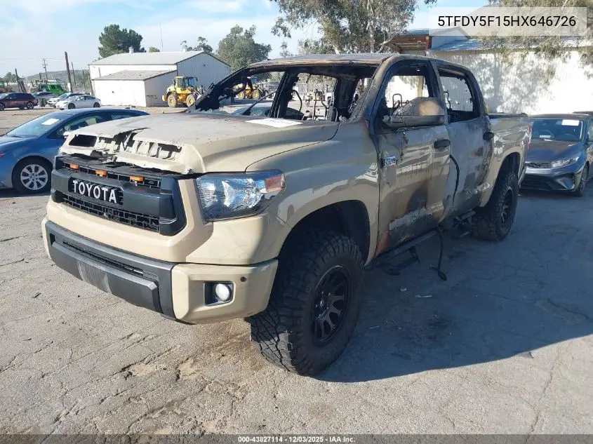5TFDY5F15HX646726 2017 Toyota Tundra Sr5 5.7L V8