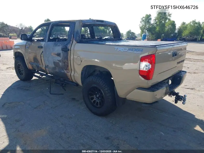 5TFDY5F15HX646726 2017 Toyota Tundra Sr5 5.7L V8