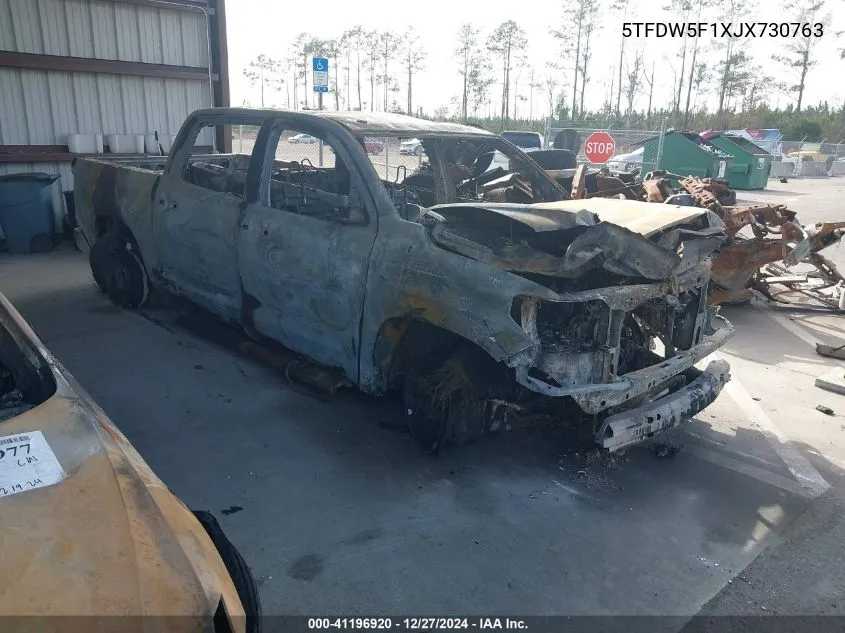 5TFDW5F1XJX730763 2018 Toyota Tundra Sr5 5.7L V8