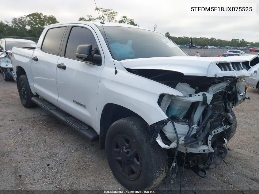 5TFDM5F18JX075525 2018 Toyota Tundra Sr5 4.6L V8
