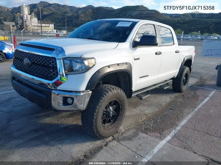 5TFDY5F10JX715358 2018 Toyota Tundra Sr5 5.7L V8