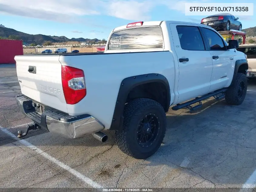 5TFDY5F10JX715358 2018 Toyota Tundra Sr5 5.7L V8