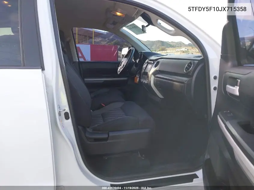 5TFDY5F10JX715358 2018 Toyota Tundra Sr5 5.7L V8