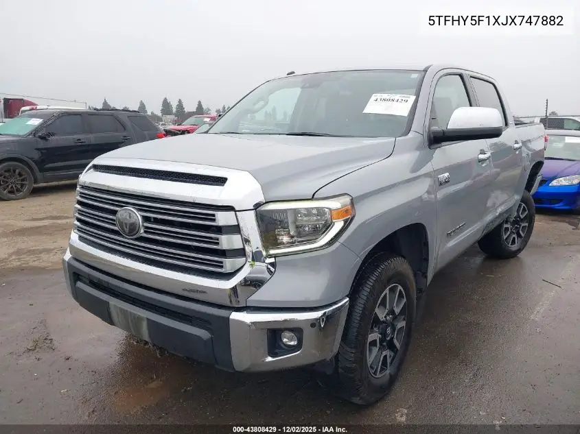 5TFHY5F1XJX747882 2018 Toyota Tundra Limited 5.7L V8