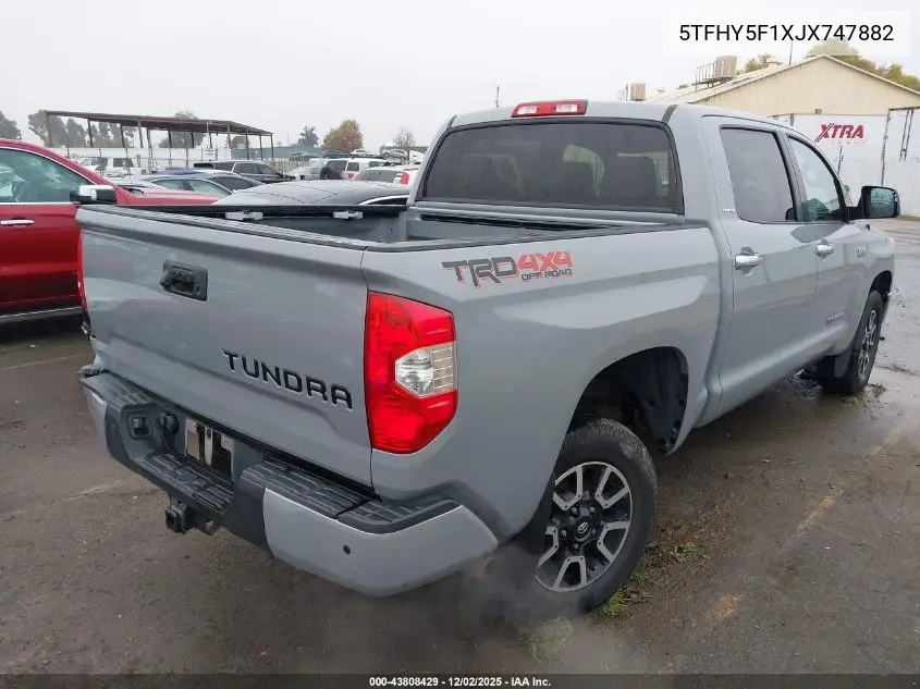 5TFHY5F1XJX747882 2018 Toyota Tundra Limited 5.7L V8