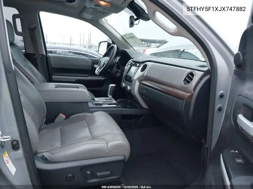 5TFHY5F1XJX747882 2018 Toyota Tundra Limited 5.7L V8