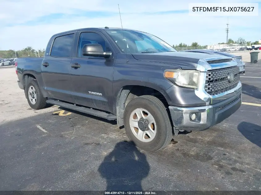 5TFDM5F15JX075627 2018 Toyota Tundra Sr5 4.6L V8