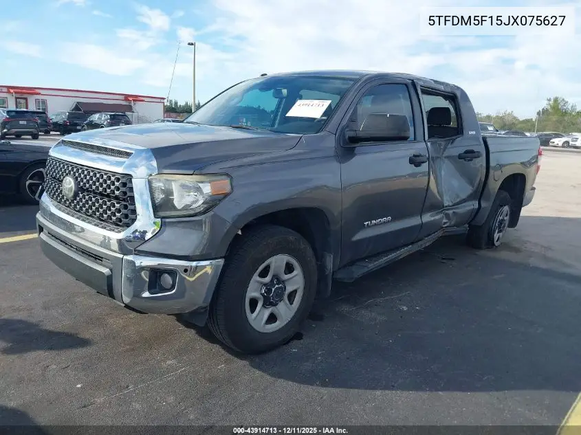 5TFDM5F15JX075627 2018 Toyota Tundra Sr5 4.6L V8