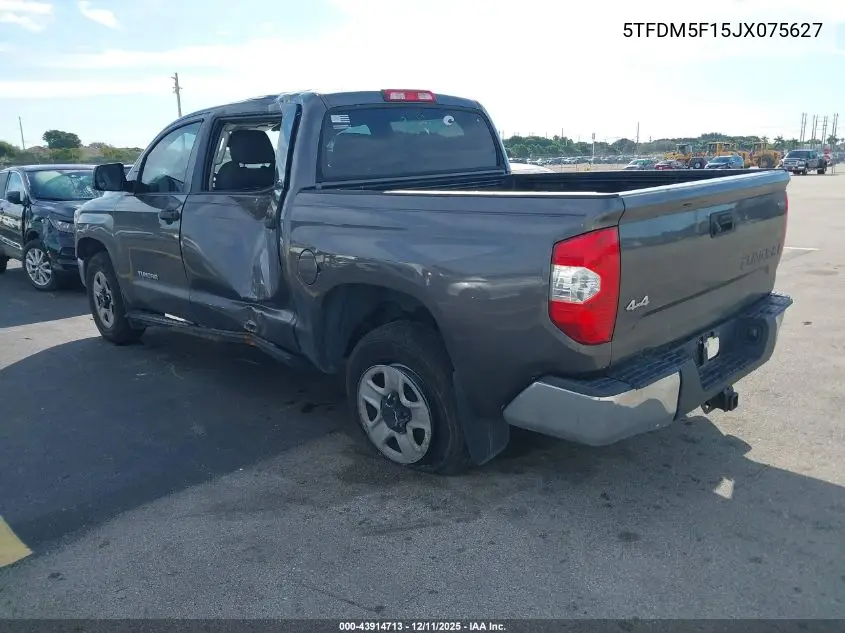 5TFDM5F15JX075627 2018 Toyota Tundra Sr5 4.6L V8