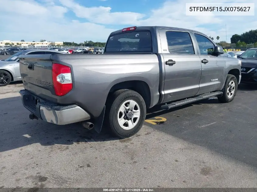 5TFDM5F15JX075627 2018 Toyota Tundra Sr5 4.6L V8