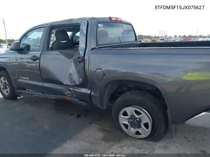 5TFDM5F15JX075627 2018 Toyota Tundra Sr5 4.6L V8