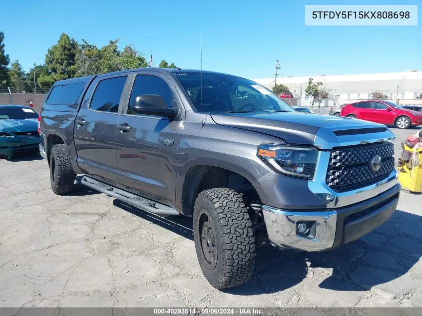 5TFDY5F15KX808698 2019 Toyota Tundra Sr5 5.7L V8