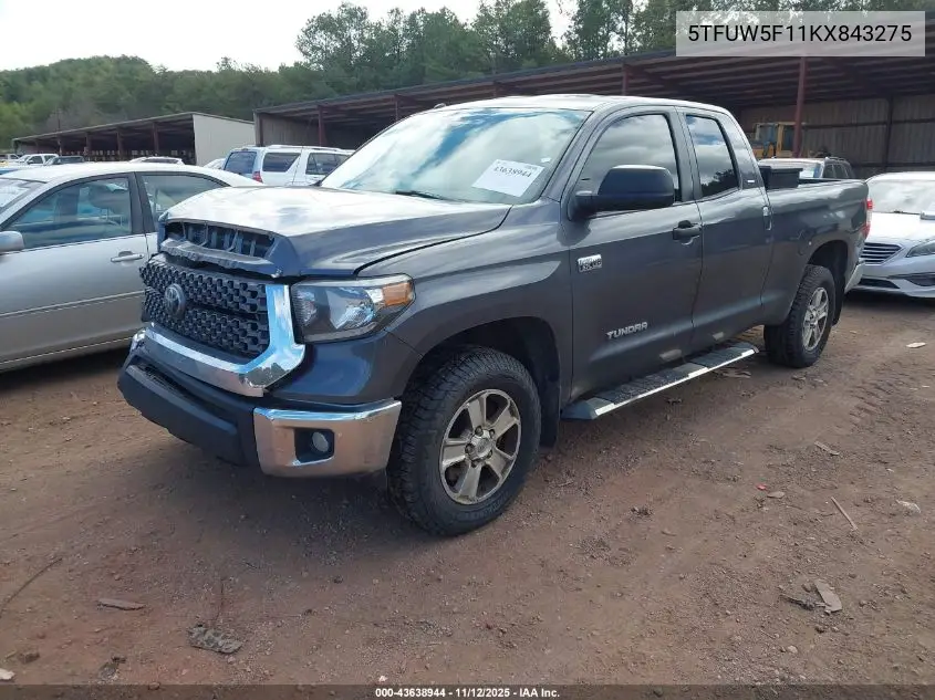 5TFUW5F11KX843275 2019 Toyota Tundra Sr5 5.7L V8