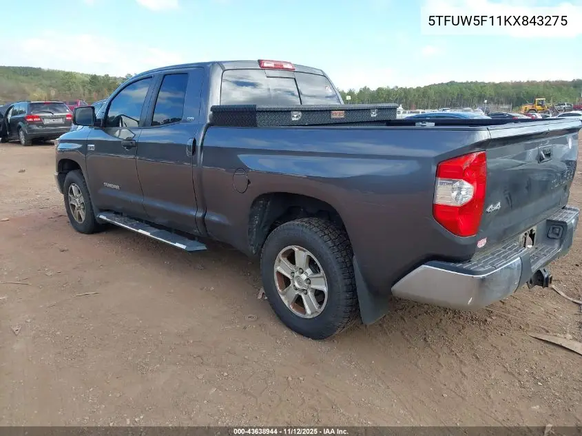 5TFUW5F11KX843275 2019 Toyota Tundra Sr5 5.7L V8